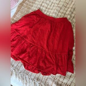 LOFT Scarlet Smocked Skirt